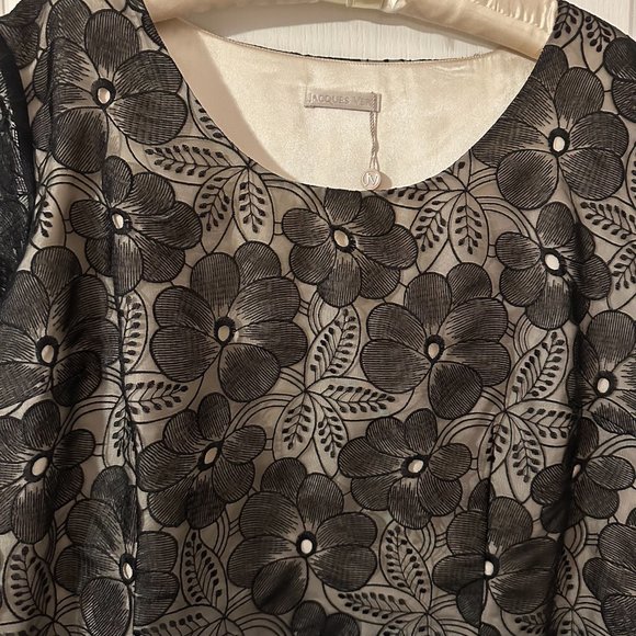 Jaques Vert Lacy Floral Black Dress (Size 20) - Picture 4 of 8
